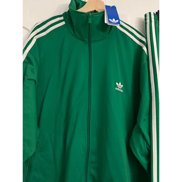NEW ADIDAS ORIGINALS Firebird Tracksuit Men's Size 2XL Green/ White JD0183 - Picture 8 of 9